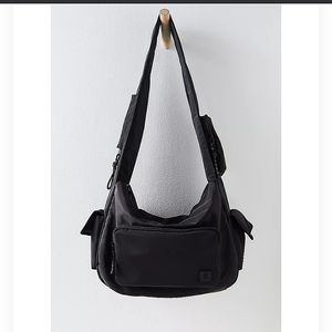 Free people parlay puffer carryall sling bag black brand new with tags